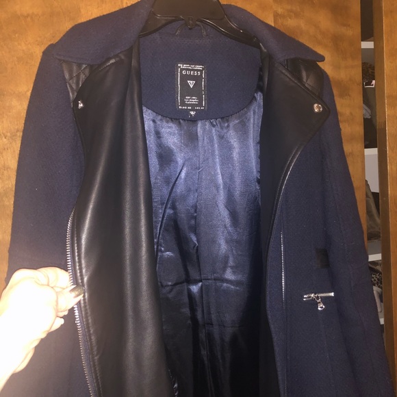 Guess navy coat, size small - Picture 5 of 6